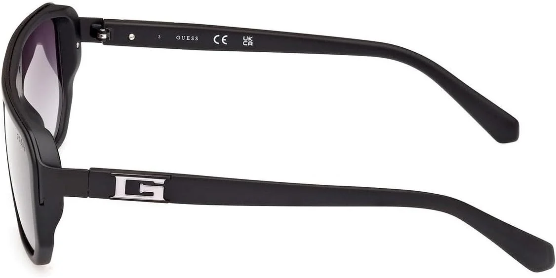 عینک آفتابی مردانه GUESS مدل GU0012402B59، مشکی مات، 59 میلی‌متر، محافظت در برابر اشعه UV