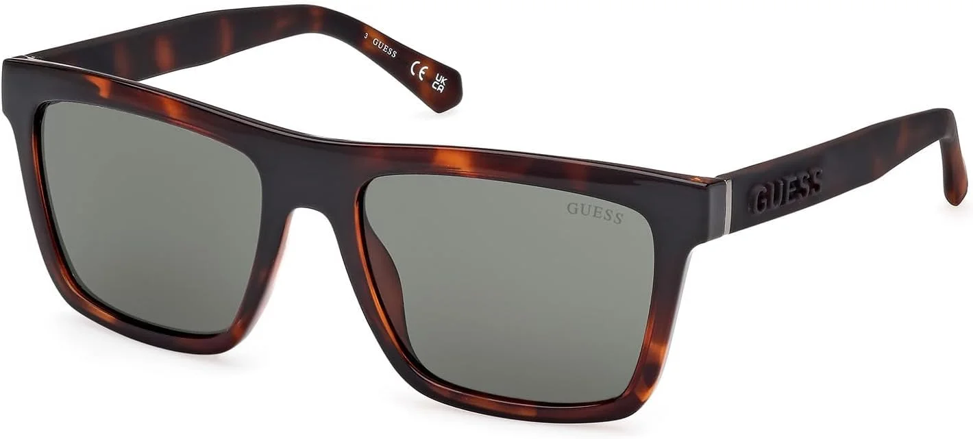 عینک آفتابی مردانه GUESS GU0016652N55 قهوه ای، پلاستیکی، مربعی، تمام فریم، محافظت در برابر اشعه ماوراء بنفش