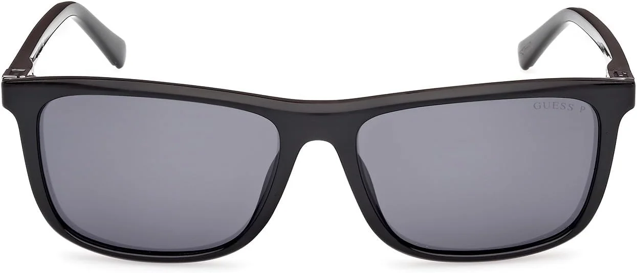 عینک آفتابی مردانه مشکی براق GUESS GU00169 01D عینک آفتابی مردانه مشکی براق GUESS GU00169 01D