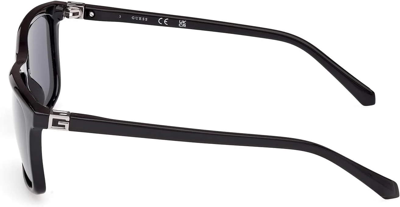 عینک آفتابی مردانه مشکی براق GUESS GU00169 01D عینک آفتابی مردانه مشکی براق GUESS GU00169 01D