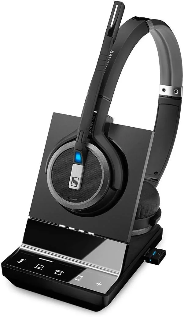 هدست بی سیم دو طرفه (دو گوشی) دکت تلفن رومیزی، سافت فون/کامپیوتر و موبایل Sennheiser SDW 5066 (507024) با میکروفون دوگانه و حذف نویز فوق العاده، مشکی هدست بی سیم دو طرفه (دو گوشی) دکت تلفن رومیزی، سافت فون/کامپیوتر و موبایل Sennheiser SDW 5066 (507024) با میکروفون دوگانه و حذف نویز فوق العاده، مشکی