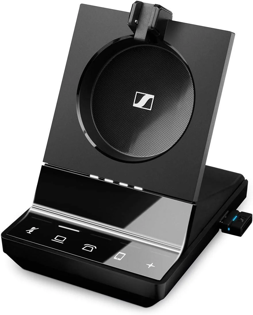 هدست بی سیم دو طرفه (دو گوشی) دکت تلفن رومیزی، سافت فون/کامپیوتر و موبایل Sennheiser SDW 5066 (507024) با میکروفون دوگانه و حذف نویز فوق العاده، مشکی هدست بی سیم دو طرفه (دو گوشی) دکت تلفن رومیزی، سافت فون/کامپیوتر و موبایل Sennheiser SDW 5066 (507024) با میکروفون دوگانه و حذف نویز فوق العاده، مشکی