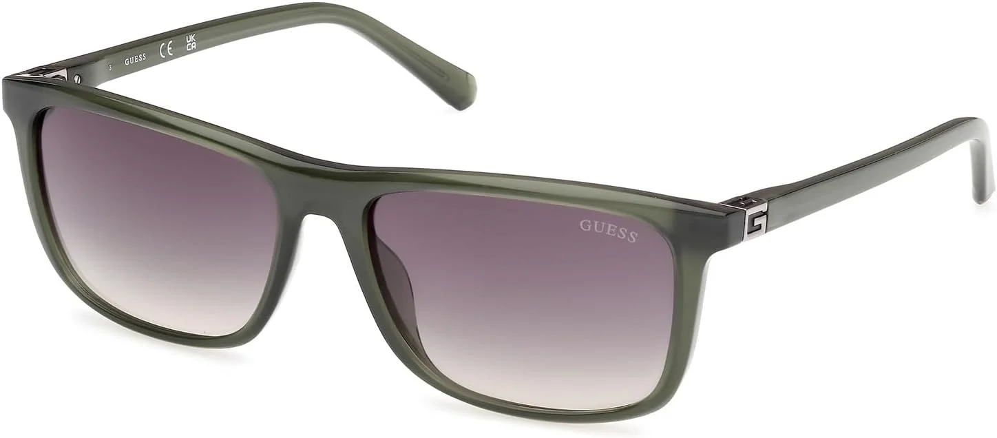 عینک آفتابی مردانه GUESS GU00169 96P سبز تیره براق 58/16/145