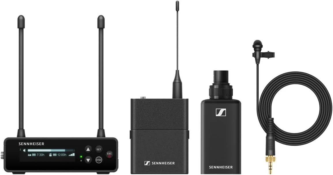 مجموعه میکروفون بی سیم دیجیتال UHF قابل حمل سنهایزر EW-DP ENG SET (R1-6) ایده آل برای مصاحبه ها و تنظیمات پخش در فضای باز