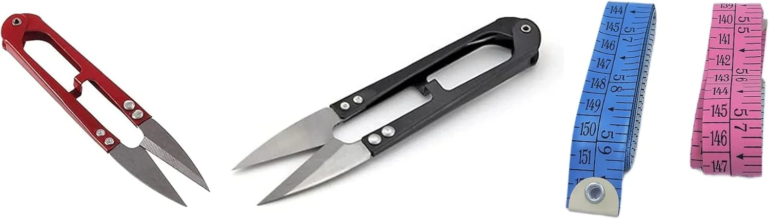 مجموعه ترکیبی آن بلو شامل 2 عدد قیچی نخ چین فلزی و 2 عدد متر خیاطی مجموعه ترکیبی آن بلو شامل 2 عدد قیچی نخ چین فلزی و 2 عدد متر خیاطی