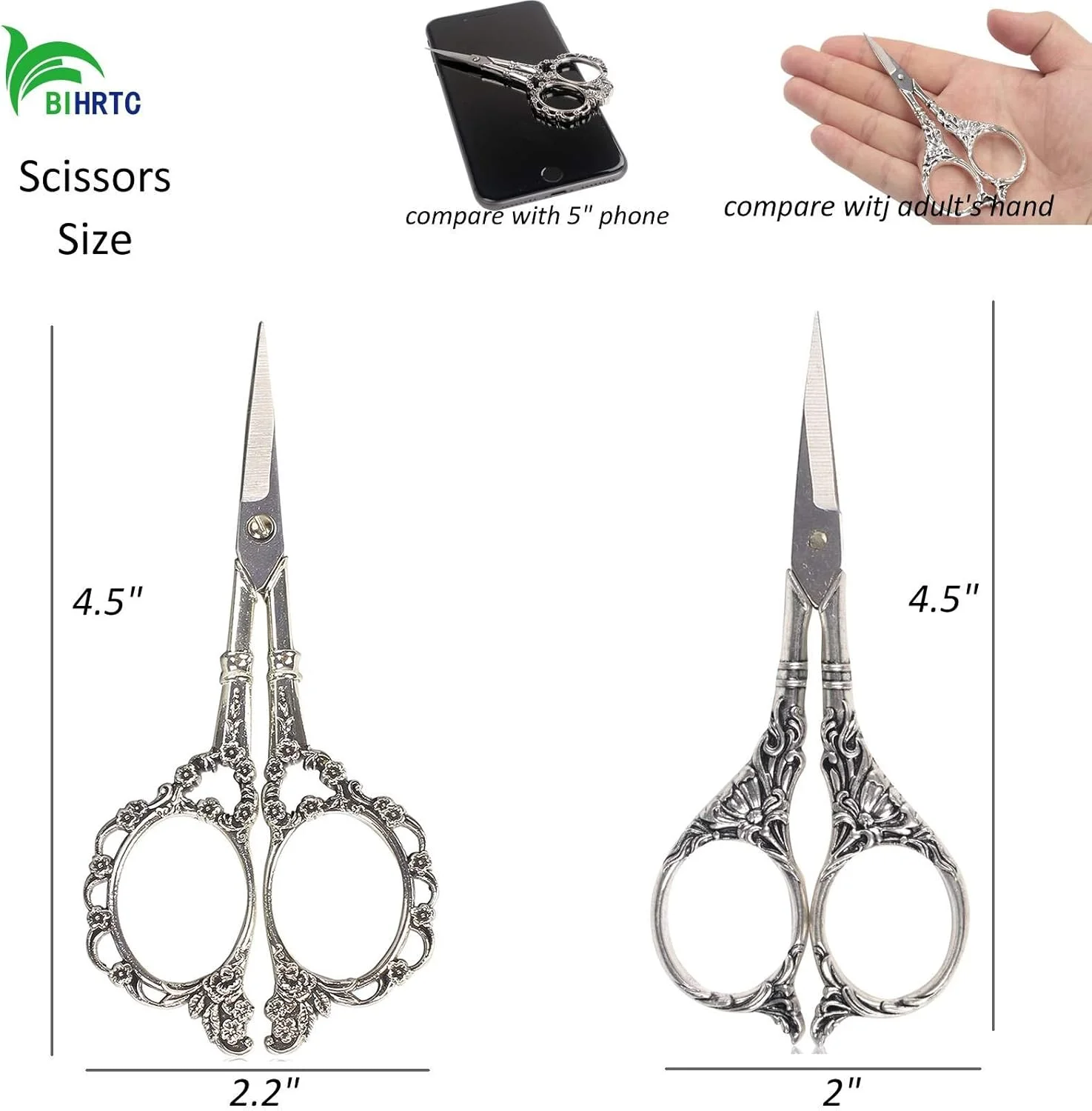 قیچی طرح شکوفه آلو BIHRTC - قیچی خیاطی کوچک 4.5 اینچی، سبک اروپایی، فولاد ضد زنگ، ایده آل برای گلدوزی و کارهای دستی قیچی طرح شکوفه آلو BIHRTC - قیچی خیاطی کوچک 4.5 اینچی، سبک اروپایی، فولاد ضد زنگ، ایده آل برای گلدوزی و کارهای دستی