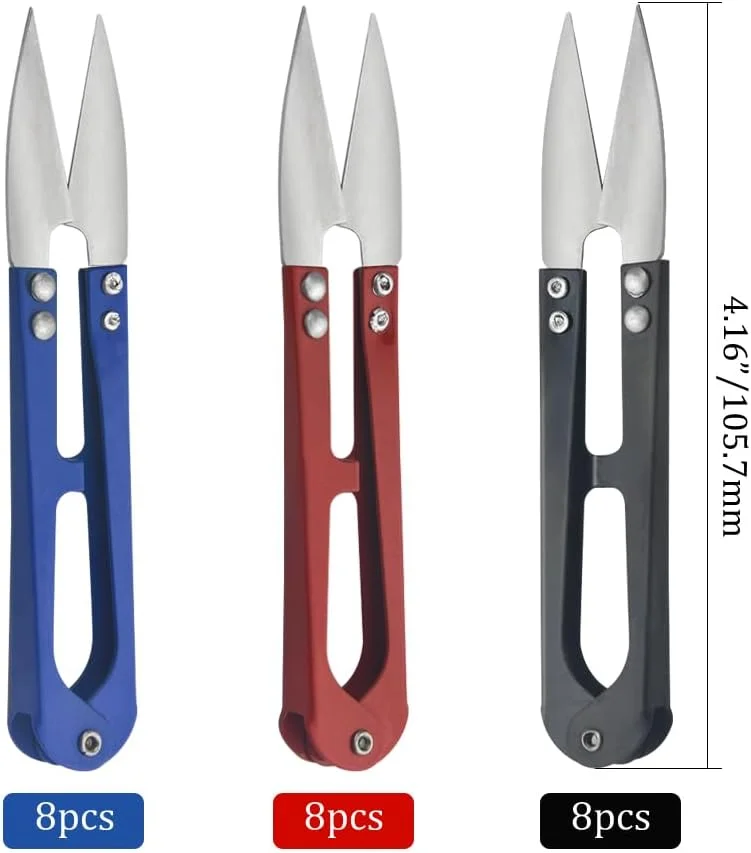 قیچی خیاطی BGTXINGI، 24 عدد قیچی نخ چین U شکل کوچک، قیچی نخ بر، قیچی گلدوزی، قیچی برش نخ، قیچی بخیه متقاطع کوچک برای پروژه های هنری DIY و لوازم خانگی