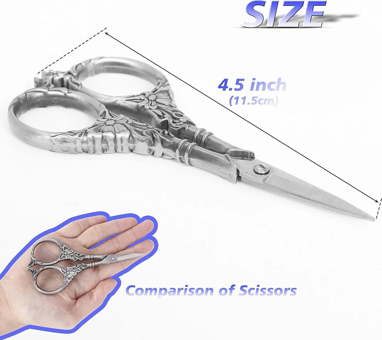قیچی خیاطی گلدوزی BIHRTC استیل ضد زنگ برای برش نخ، سوزن دوزی، کاردستی، کارهای هنری و ابزار DIY قیچی خیاطی گلدوزی BIHRTC استیل ضد زنگ برای برش نخ، سوزن دوزی، کاردستی، کارهای هنری و ابزار DIY