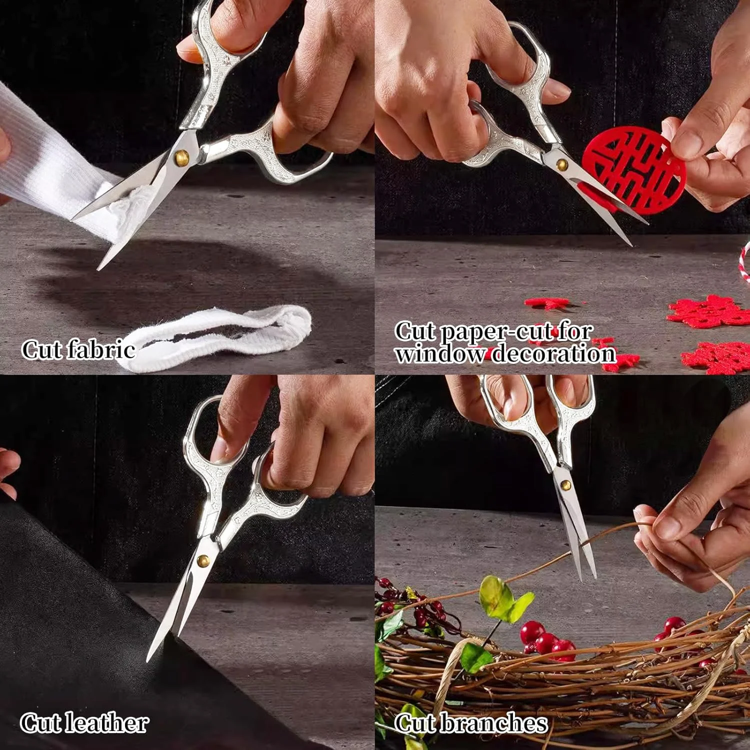 قیچی های دقیق قدیمی فروشگاه Big Bargain، 2 عدد قیچی ابرو، قیچی خیاطی، مناسب برای موهای ابرو، ریش، مژه، گلدوزی، کار هنری