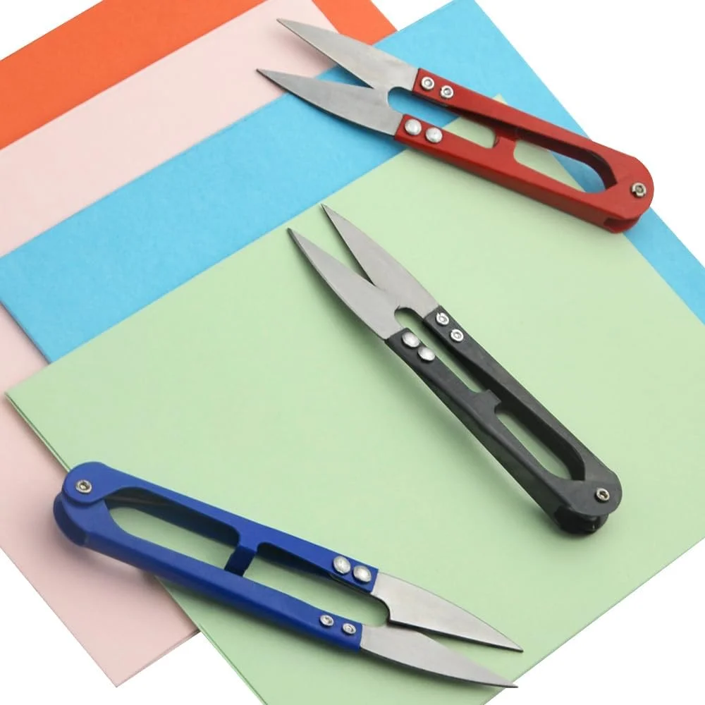 قیچی خیاطی BGTXINGI، 24 عدد قیچی نخ چین U شکل کوچک، قیچی نخ بر، قیچی گلدوزی، قیچی برش نخ، قیچی بخیه متقاطع کوچک برای پروژه های هنری DIY و لوازم خانگی