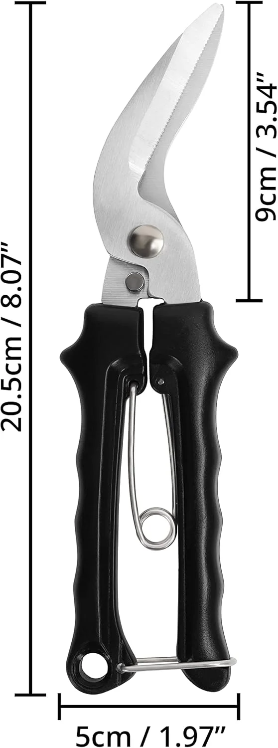 قیچی فرش سنگین بل ویو - 20.5 سانتی متر / 8.07 اینچ قیچی چند منظوره - تیغه های تیز صنعتی فولاد ضد زنگ برای فرش، مقوا، پارچه، چرم، سیم فلزی و موارد دیگر