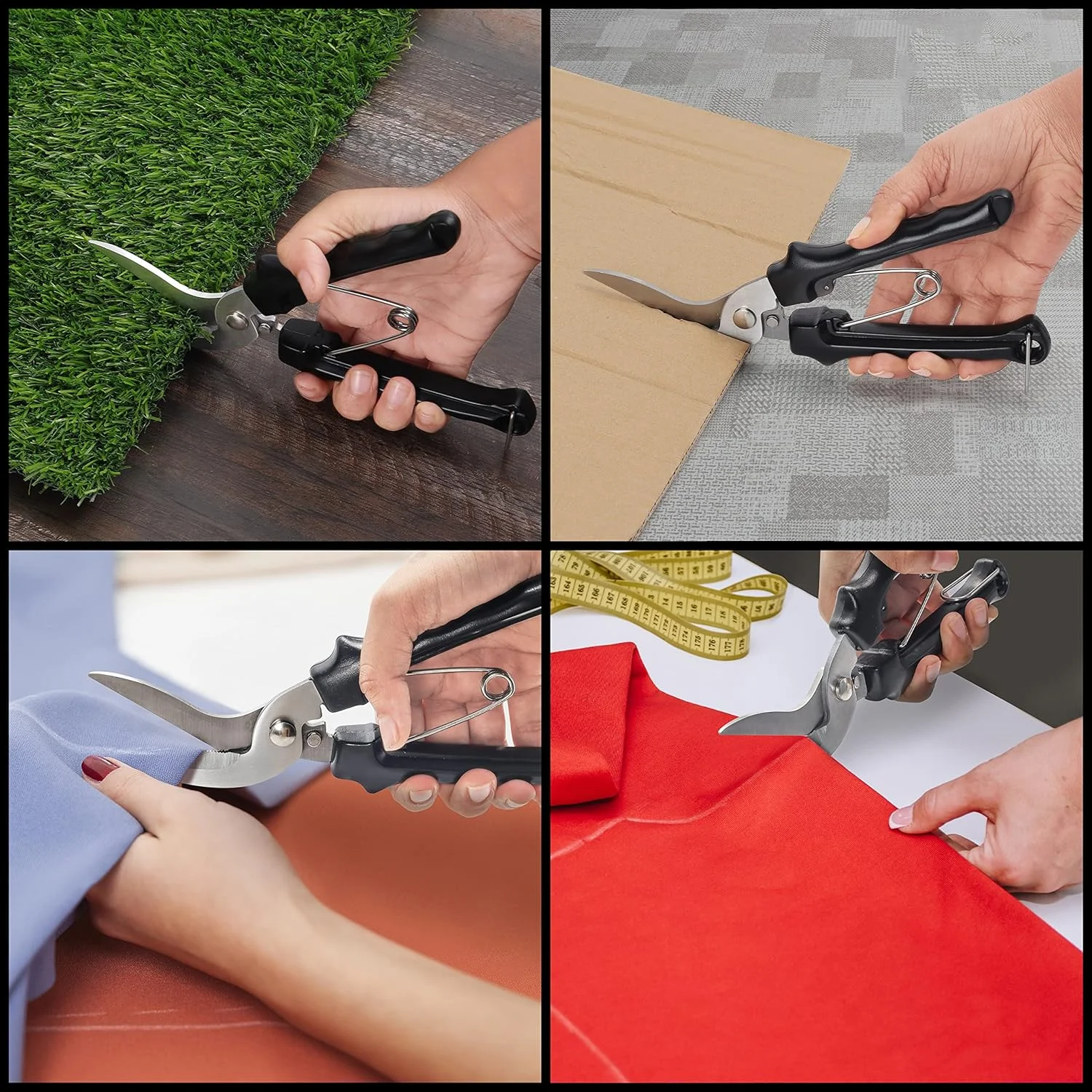 قیچی فرش سنگین بل ویو - 20.5 سانتی متر / 8.07 اینچ قیچی چند منظوره - تیغه های تیز صنعتی فولاد ضد زنگ برای فرش، مقوا، پارچه، چرم، سیم فلزی و موارد دیگر