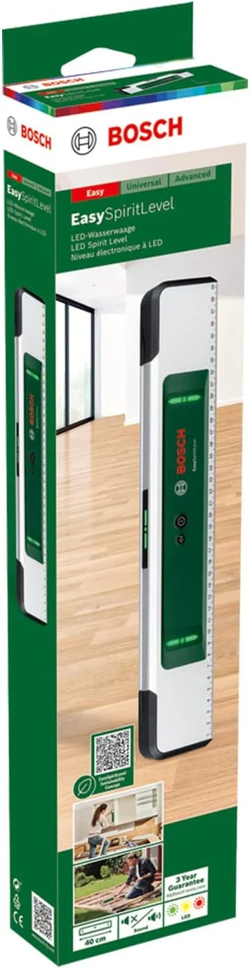ترازوی دیجیتال بوش EasySpiritLevel (مفهوم LED بصری، کمک صوتی، نشانگر زاویه کوچک +/-3 درجه، دقت 0.1 درجه در 0، 90، 180 و 270 درجه، مقیاس چاپی، در جعبه مقوایی) ترازوی دیجیتال بوش EasySpiritLevel (مفهوم LED بصری، کمک صوتی، نشانگر زاویه کوچک +/-3 درجه، دقت 0.1 درجه در 0، 90، 180 و 270 درجه، مقیاس چاپی، در جعبه مقوایی)