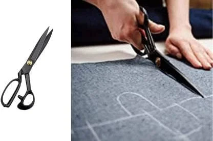 قیچی خیاطی حرفه ای Bekner Jupiter با دسته لاستیکی مناسب برای خیاطی، برش، مصارف خانگی و اداری، سایز (قیچی 10 اینچی) (مجموعه 1 عددی، مشکی)