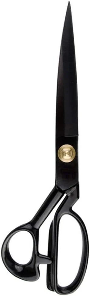 قیچی پارچه بلیکی مشکی - قیچی های فولادی کربنی سنگین و حرفه ای برای چرم، کاغذ، خیاطی، صنایع دستی، خانه، دفتر کار، هنرمندان، دانشجویان، خیاطان و لباس دوزان (12 اینچ)