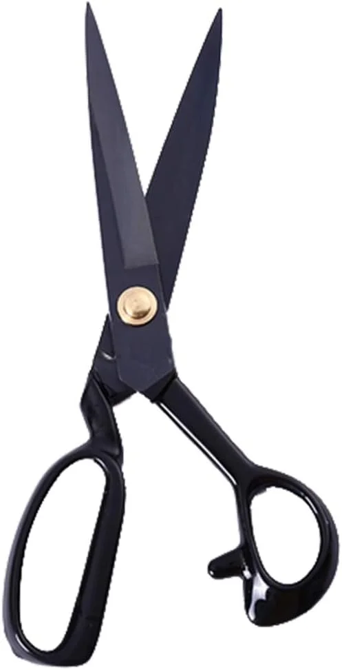 قیچی پارچه بلیکی مشکی - قیچی های فولادی کربنی سنگین و حرفه ای برای چرم، کاغذ، خیاطی، صنایع دستی، خانه، دفتر کار، هنرمندان، دانشجویان، خیاطان و لباس دوزان (12 اینچ)