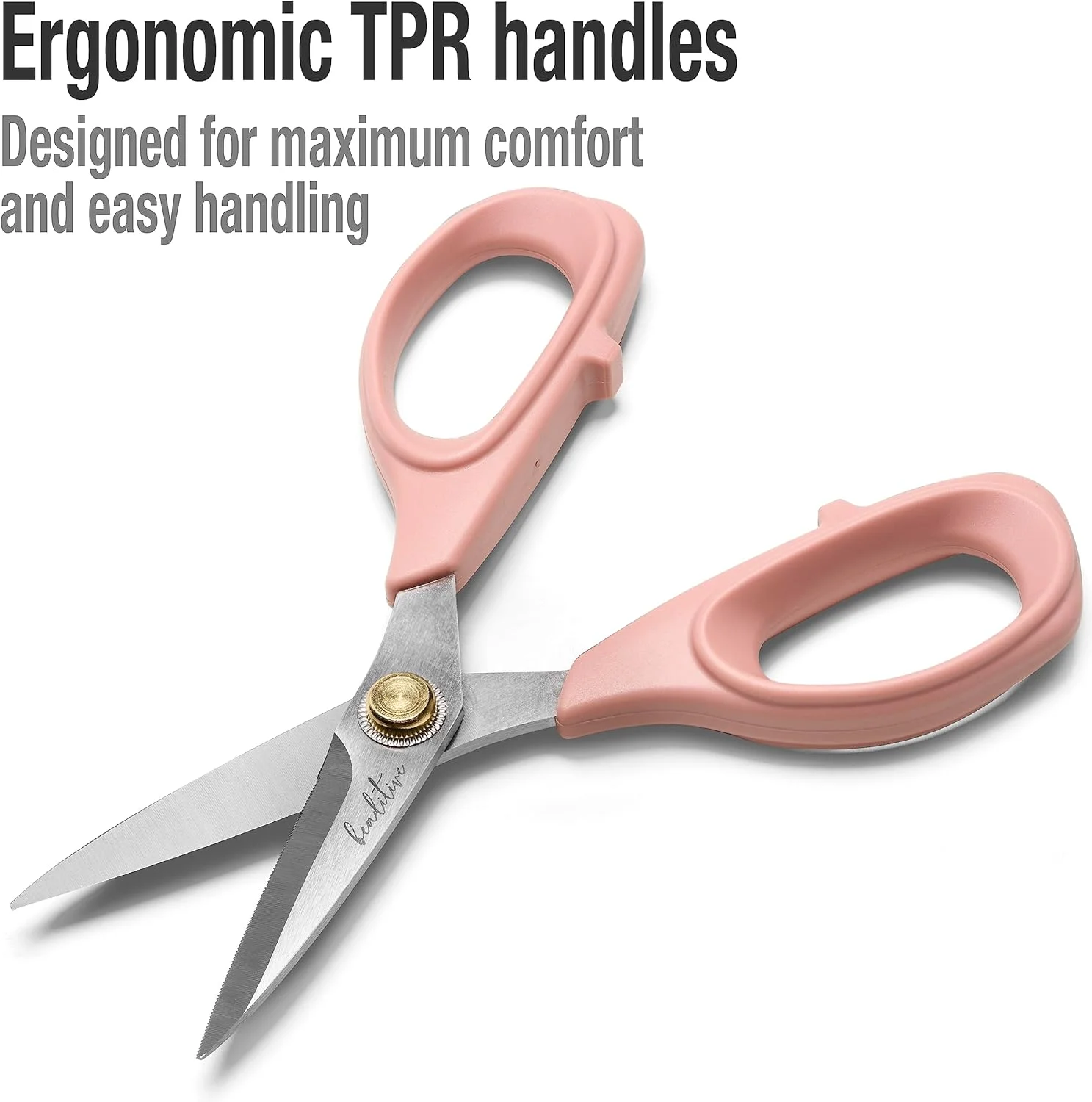 قیچی خیاطی Beaditive - قیچی پارچه ای استیل ضد زنگ 6 اینچی - قیچی حرفه ای با تیغه دندانه دار - برشگر صنایع دستی راحت و قیچی خیاطی (مرجانی روشن) قیچی خیاطی Beaditive - قیچی پارچه ای استیل ضد زنگ 6 اینچی - قیچی حرفه ای با تیغه دندانه دار - برشگر صنایع دستی راحت و قیچی خیاطی (مرجانی روشن)