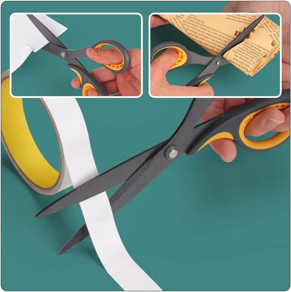 قیچی اداری BEBALETY، 2 عددی، قیچی نچسب، قیچی با دسته راحت