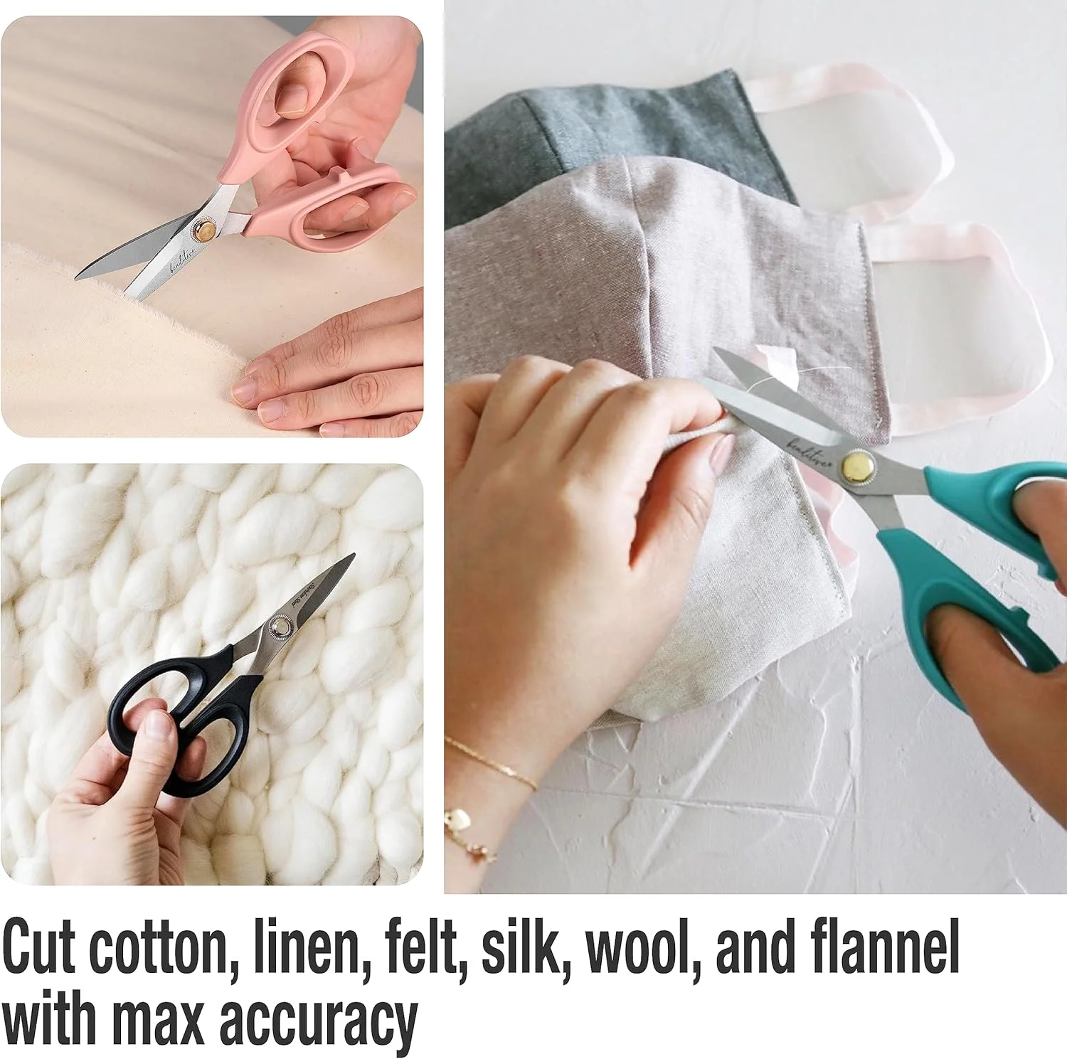 قیچی خیاطی Beaditive - قیچی پارچه ای استیل ضد زنگ 6 اینچی - قیچی حرفه ای با تیغه دندانه دار - برشگر صنایع دستی راحت و قیچی خیاطی (مرجانی روشن) قیچی خیاطی Beaditive - قیچی پارچه ای استیل ضد زنگ 6 اینچی - قیچی حرفه ای با تیغه دندانه دار - برشگر صنایع دستی راحت و قیچی خیاطی (مرجانی روشن)