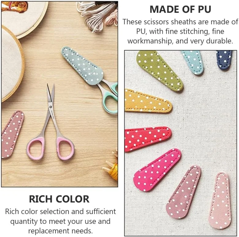 بسته 3 عددی محافظ قیچی Beavorty، محافظ قیچی تکی برای منزل، روکش چرمی PU برای قیچی، محافظ روکش قیچی، قاب محافظ ضربدری، ست قیچی مژه، کیف چرمی