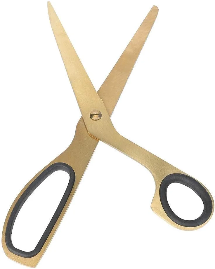 قیچی طلایی زیبا، قیچی طلایی ساده و سبک وزن، استیل ضد زنگ طلایی و مشکی برای دفتر کار خانگی