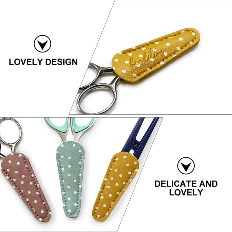 بسته 3 عددی محافظ قیچی Beavorty، محافظ قیچی تکی برای منزل، روکش چرمی PU برای قیچی، محافظ روکش قیچی، قاب محافظ ضربدری، ست قیچی مژه، کیف چرمی