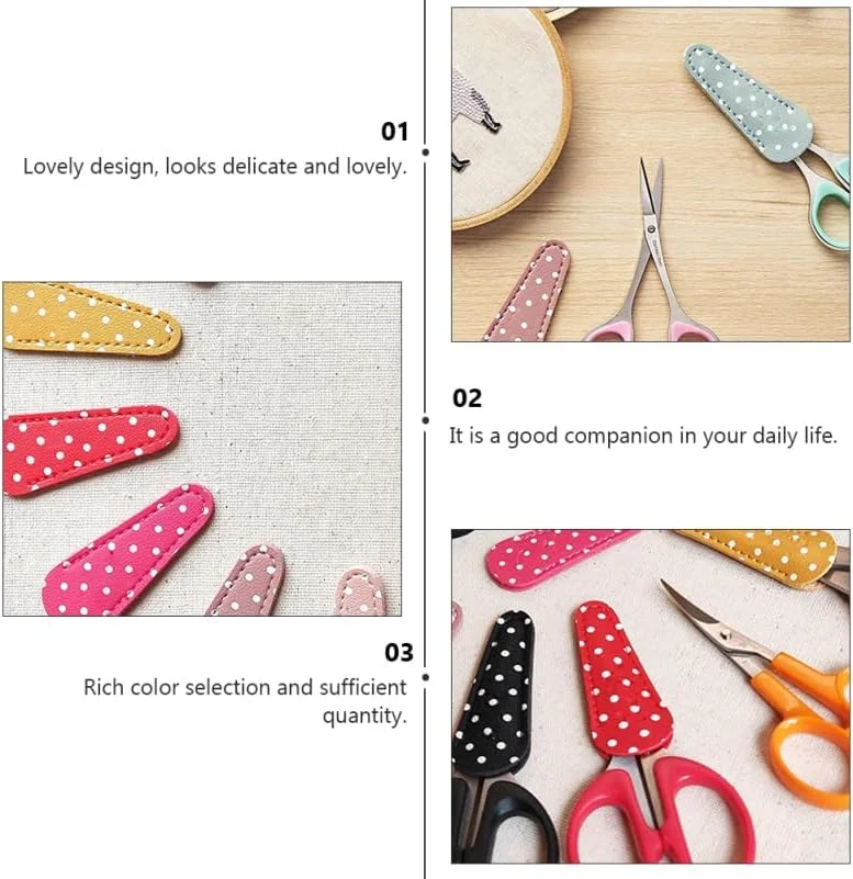 بسته 3 عددی محافظ قیچی Beavorty، محافظ قیچی تکی برای منزل، روکش چرمی PU برای قیچی، محافظ روکش قیچی، قاب محافظ ضربدری، ست قیچی مژه، کیف چرمی