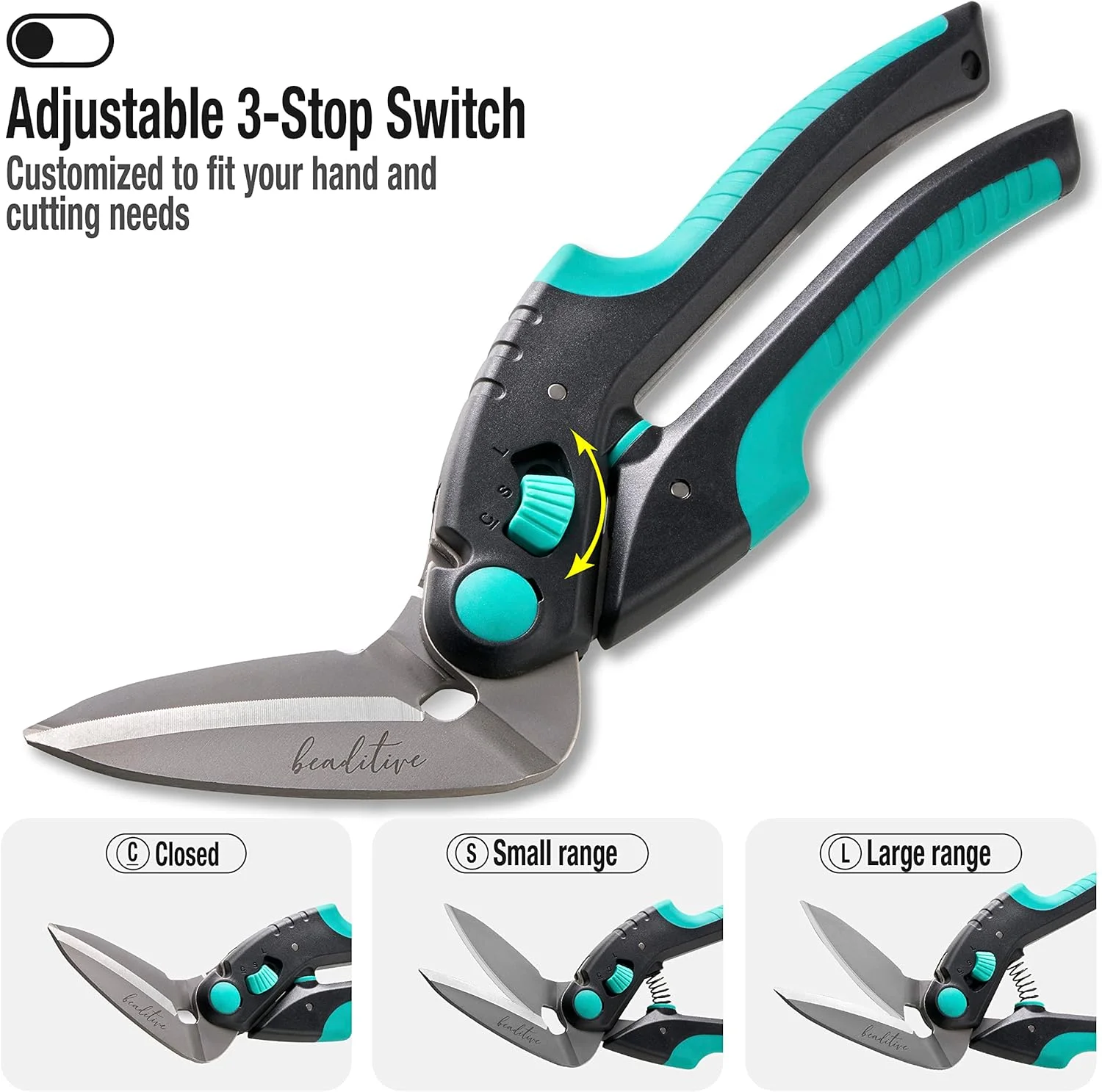 قیچی چند منظوره سنگین Beaditive با زاویه 25 سانتی متری - فولاد ضد زنگ ژاپنی، تیغه دندانه دار - قیچی صنعتی برای پارچه های ضخیم، چرم، مقوا، فرش، چمن مصنوعی قیچی چند منظوره سنگین Beaditive با زاویه 25 سانتی متری - فولاد ضد زنگ ژاپنی، تیغه دندانه دار - قیچی صنعتی برای پارچه های ضخیم، چرم، مقوا، فرش، چمن مصنوعی