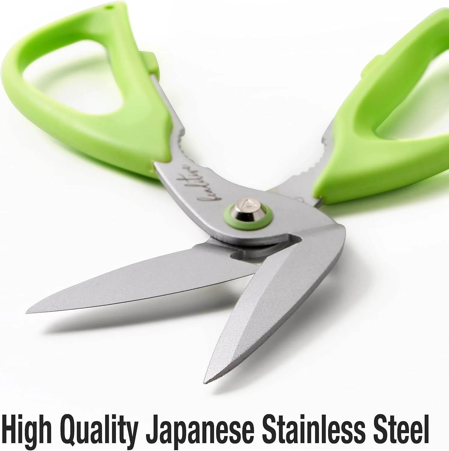 قیچی زاویه دار چند منظوره 18 سانتی متری با کارایی بالا Beaditive - تیغه دندانه دار فولاد ضد زنگ ژاپنی - قیچی کاردستی برای مقوا، پلاستیک، چرم، پارچه و بسته بندی