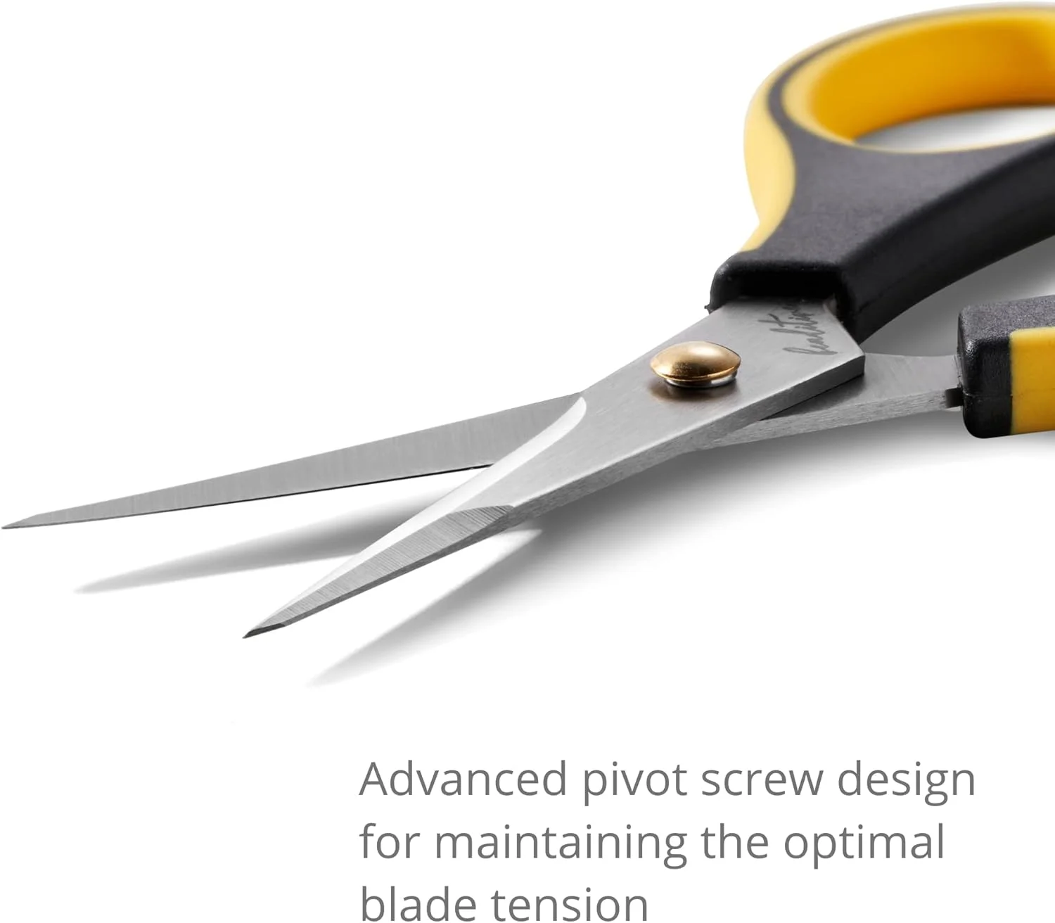 قیچی کاردستی دقیق Beaditive - کاردستی کاغذی فولاد ضد زنگ با درپوش ایمنی، تیغه های فوق العاده تیز و دسته های TPR ضد لغزش، مناسب برای بزرگسالان، کودکان، اسکرپ بوک، خانه، دفتر، مدرسه، زرد
