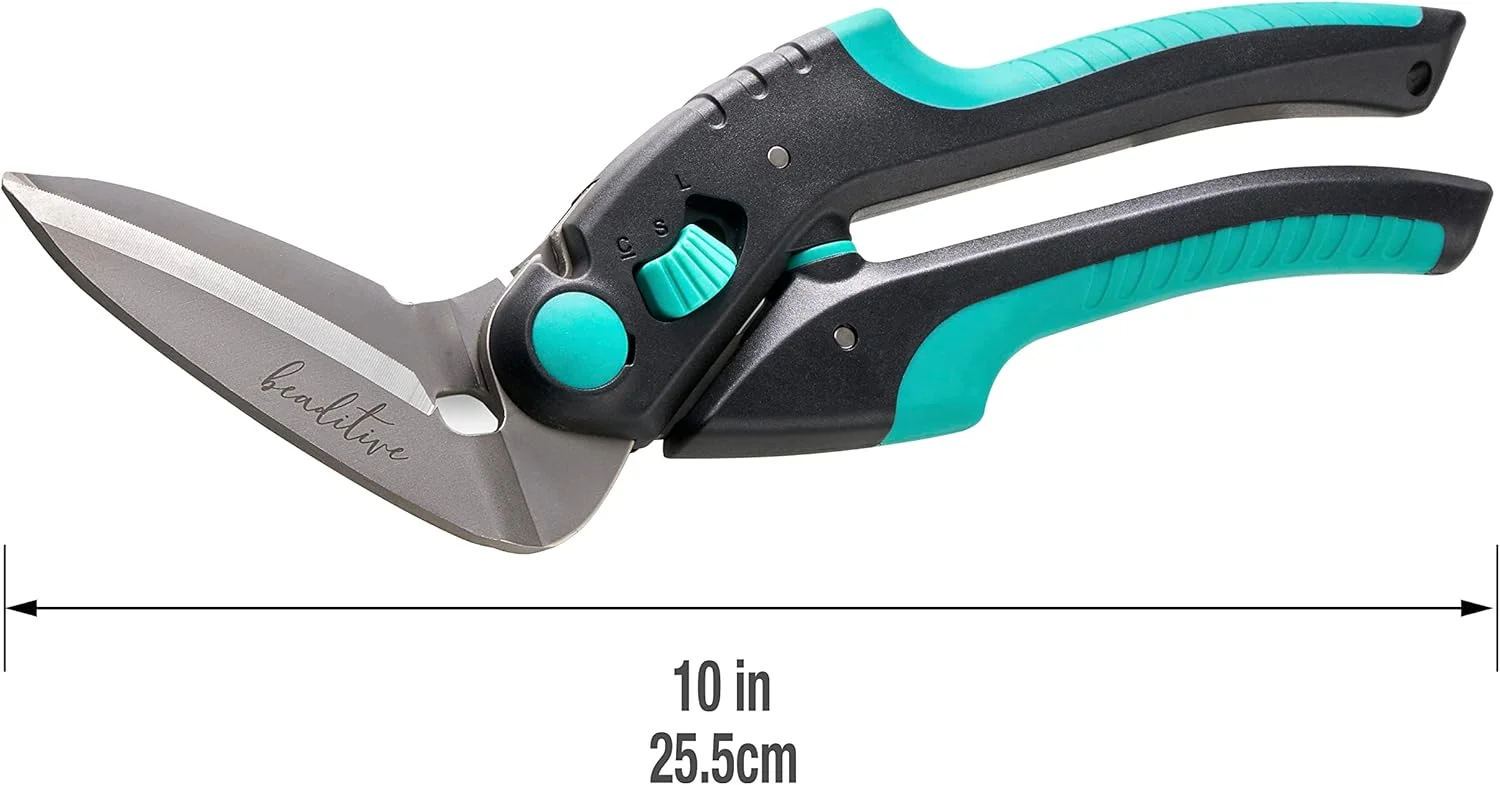 قیچی چند منظوره سنگین Beaditive با زاویه 25 سانتی متری - فولاد ضد زنگ ژاپنی، تیغه دندانه دار - قیچی صنعتی برای پارچه های ضخیم، چرم، مقوا، فرش، چمن مصنوعی قیچی چند منظوره سنگین Beaditive با زاویه 25 سانتی متری - فولاد ضد زنگ ژاپنی، تیغه دندانه دار - قیچی صنعتی برای پارچه های ضخیم، چرم، مقوا، فرش، چمن مصنوعی