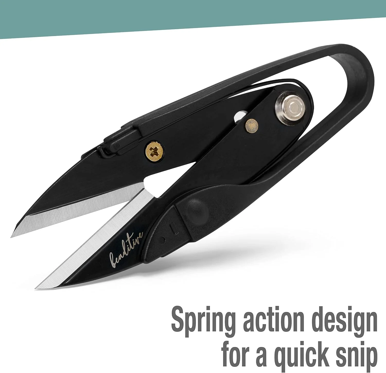 قیچی نخ زن ممتاز Beaditive - قیچی نخ، کاموا، گلدوزی برای خیاطی، تکه دوزی، بافندگی، جواهرسازی - تیغه های فولادی پر کربن با درپوش محافظ و بند گردن