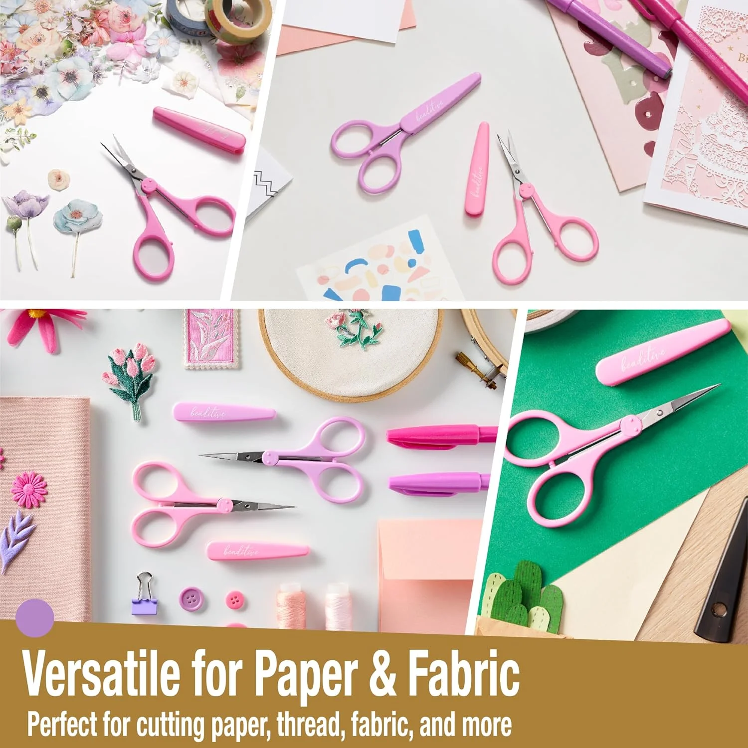 ست قیچی های ظریف کاری با دقت بالا Beaditive (2 عددی) نوک تیز و ظریف | برش کاغذ، اسکرپ بوک، خیاطی، کاردستی | استیل ضد زنگ | روکش محافظ (پاستلی) ست قیچی های ظریف کاری با دقت بالا Beaditive (2 عددی) نوک تیز و ظریف | برش کاغذ، اسکرپ بوک، خیاطی، کاردستی | استیل ضد زنگ | روکش محافظ (پاستلی)