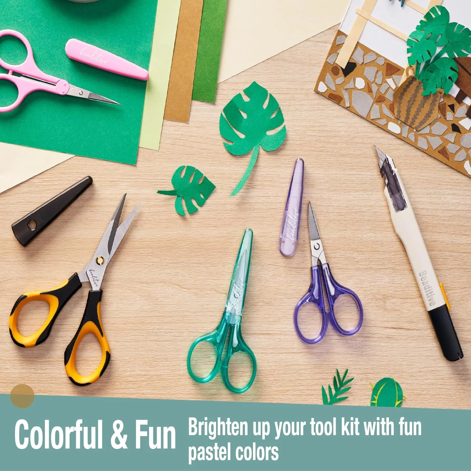 ست قیچی کوچک مخصوص کارهای ظریف Beaditive (2 عددی) خمیده و صاف، تیز، جمع و جور برای مدرسه | خیاطی، گلدوزی، برش کاغذ، کاردستی | فولاد ضد زنگ | دارای پوشش محافظ ست قیچی کوچک مخصوص کارهای ظریف Beaditive (2 عددی) خمیده و صاف، تیز، جمع و جور برای مدرسه | خیاطی، گلدوزی، برش کاغذ، کاردستی | فولاد ضد زنگ | دارای پوشش محافظ