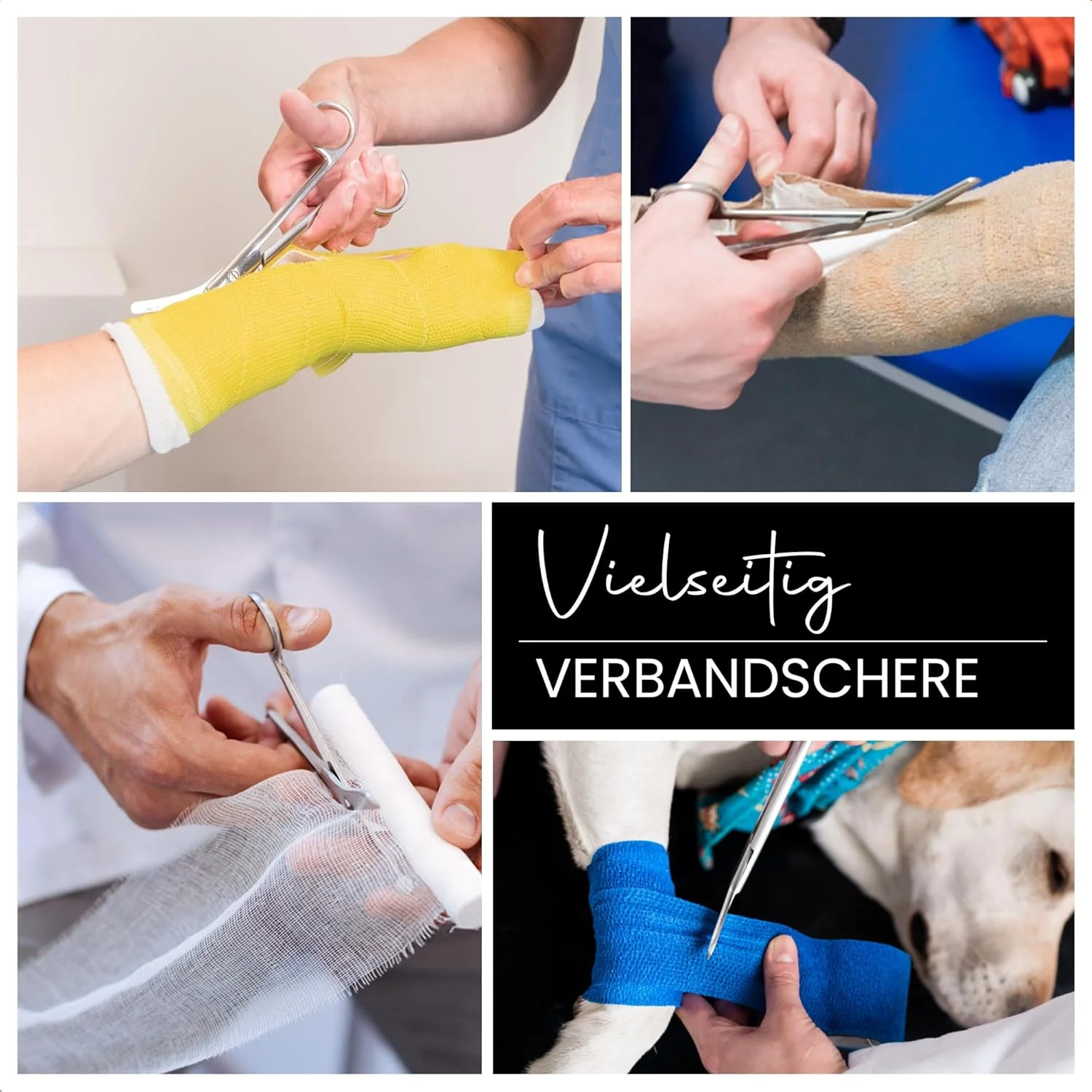 قیچی بانداژ ۱۴ سانتی‌متری لبه منحنی