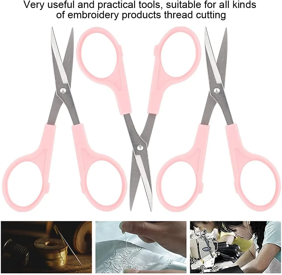 قیچی گلدوزی کوچک خمیده Baxnore، ست قیچی گلدوزی، قیچی زیبایی استیل ضد زنگ، قیچی مانیکور برای لوازم خیاطی