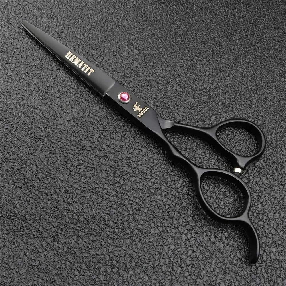 قیچی آرایشگری مخصوص دست چپ، ست قیچی آرایشگری 5.5 اینچ و 6 اینچ، ابزار آرایشگری (ست قرمز 6 اینچی)