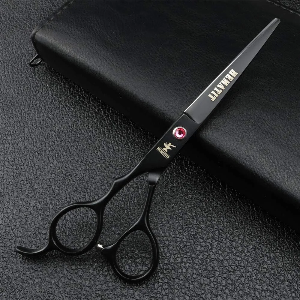 قیچی آرایشگری مخصوص دست چپ، ست قیچی آرایشگری 5.5 اینچ و 6 اینچ، ابزار آرایشگری (ست قرمز 6 اینچی)