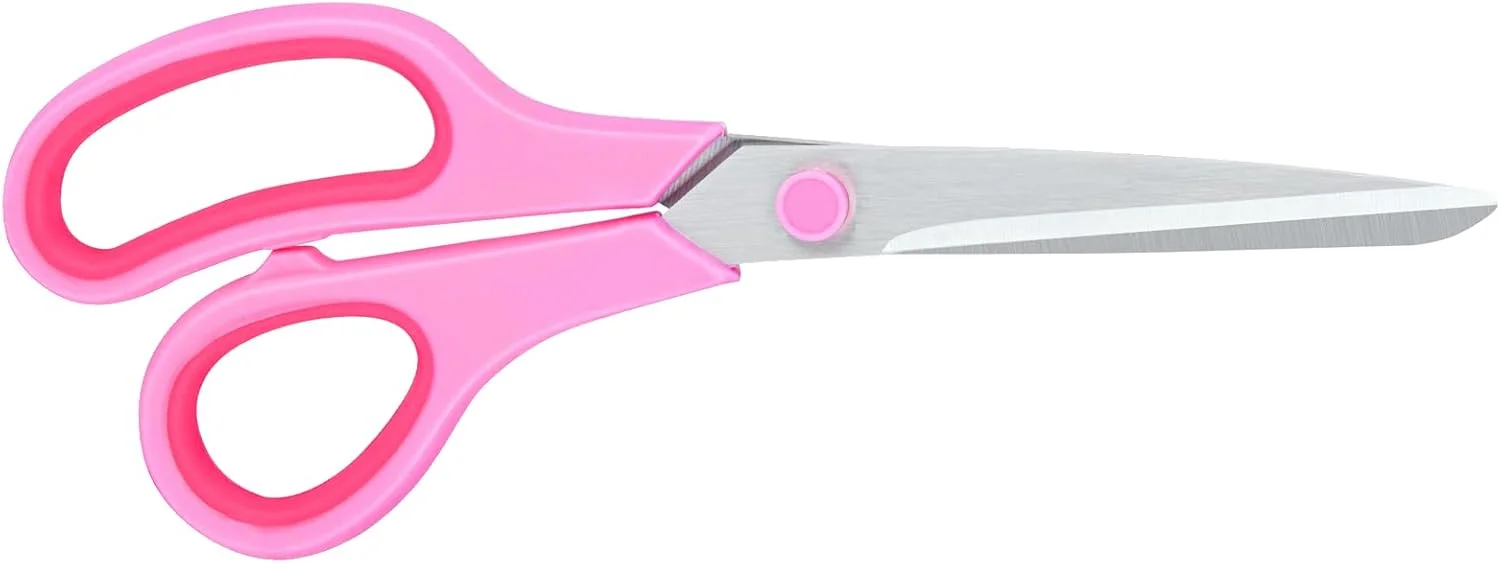 قیچی صورتی Balaipor برای لوازم اداری، منزل، مدرسه، صنایع دستی، خیاطی، پارچه، 8 اینچ (2 عددی)