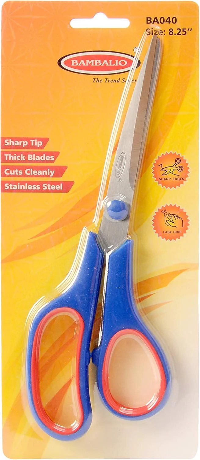 قیچی چند منظوره بامبالیو BA040 با دسته نرم و راحت 8.25 اینچی، بسته 6 عددی قیچی چند منظوره بامبالیو BA040 با دسته نرم و راحت 8.25 اینچی، بسته 6 عددی