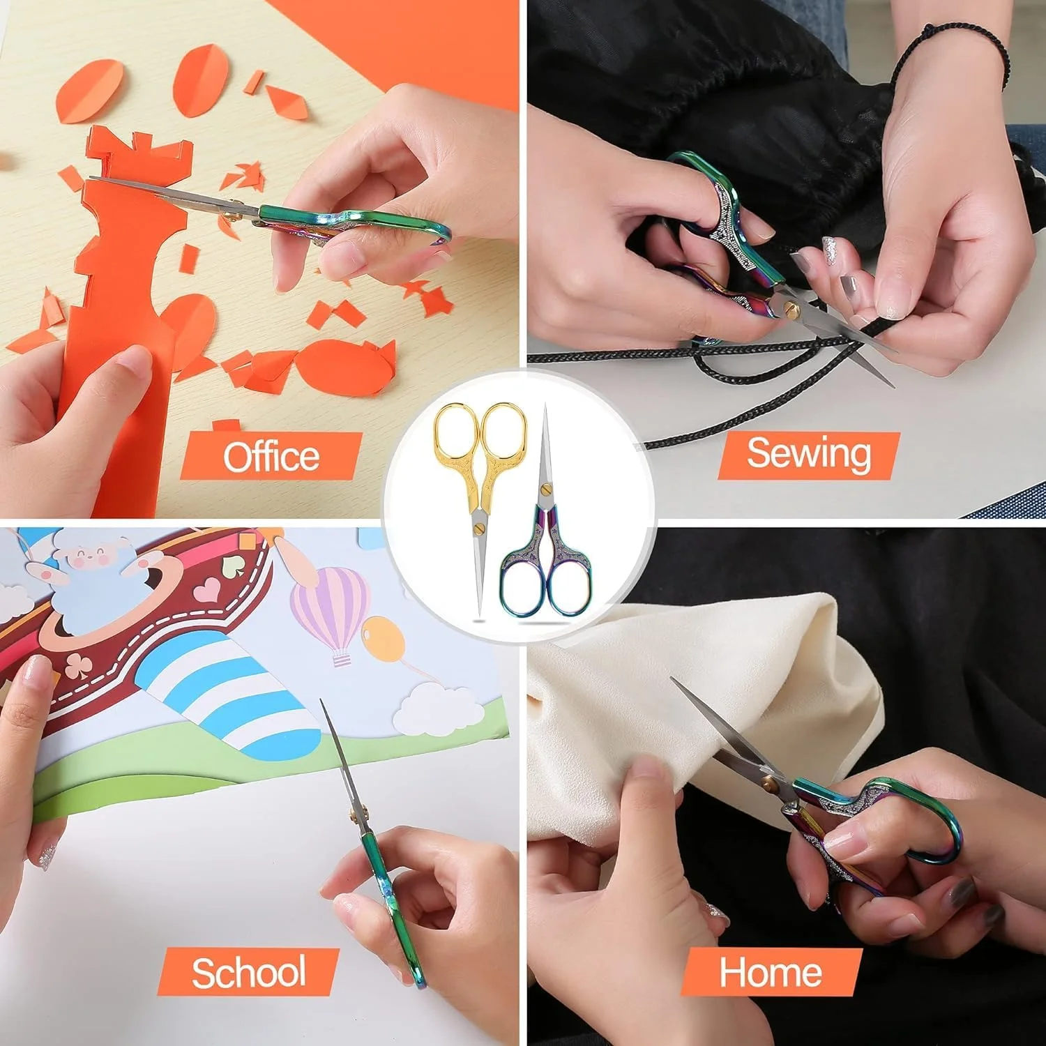 قیچی های گلدوزی دقیق آزونه، 5 اینچ، قیچی های قدیمی با تیغه فوق العاده تیز، قیچی های کوچک اسکاچ برای مصارف چند منظوره برای گلدوزی، خیاطی، کارهای هنری، صنایع دستی، استفاده روزانه DIY، 2 عددی قیچی های گلدوزی دقیق آزونه، 5 اینچ، قیچی های قدیمی با تیغه فوق العاده تیز، قیچی های کوچک اسکاچ برای مصارف چند منظوره برای گلدوزی، خیاطی، کارهای هنری، صنایع دستی، استفاده روزانه DIY، 2 عددی