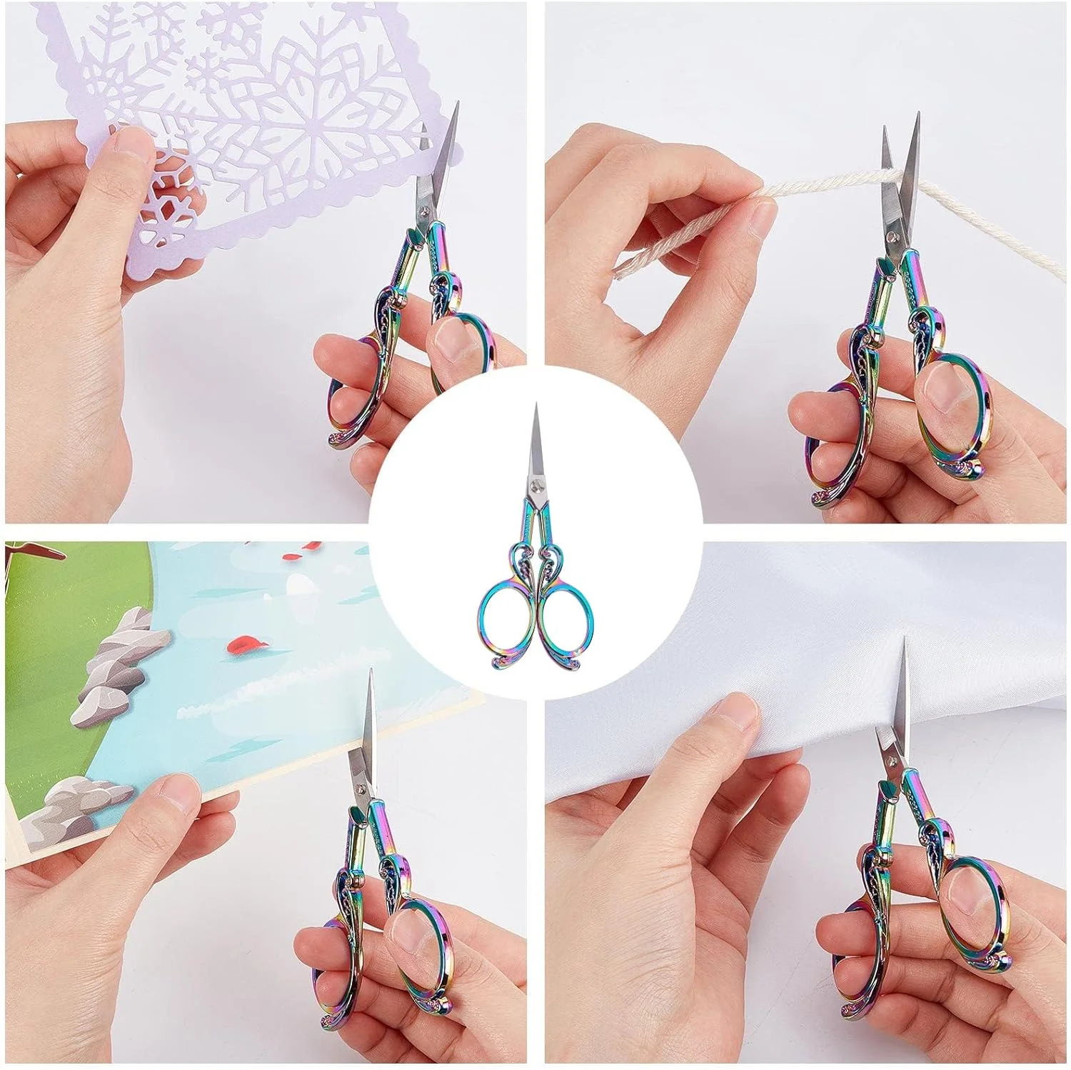 قیچی خیاطی گلدوزی Azonee، قیچی ظریف کاری با نوک تیز و قدیمی، قیچی استیل ضد زنگ برای برش پارچه، کاردستی، بافتنی، نخ کشی، کارهای هنری، صنایع دستی، ابزار DIY قیچی خیاطی گلدوزی Azonee، قیچی ظریف کاری با نوک تیز و قدیمی، قیچی استیل ضد زنگ برای برش پارچه، کاردستی، بافتنی، نخ کشی، کارهای هنری، صنایع دستی، ابزار DIY