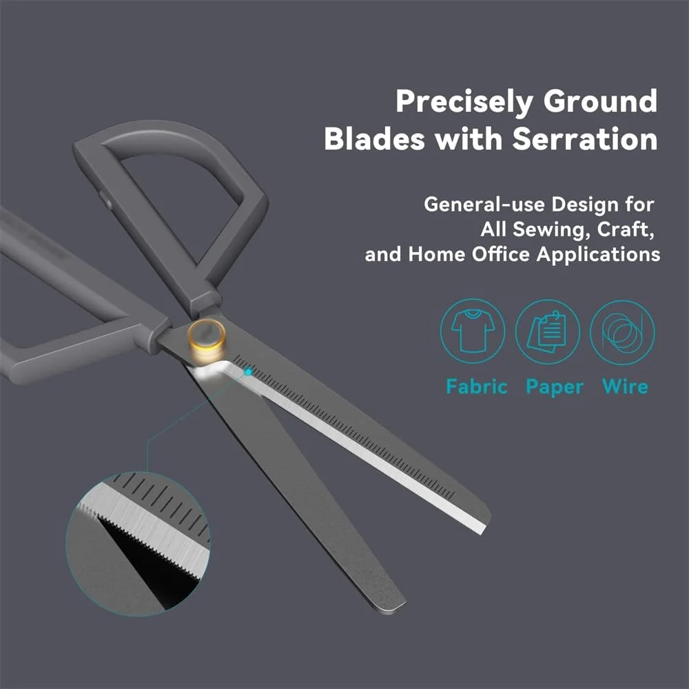 قیچی چند منظوره آزون، ابزار ضروری قابل حمل برای منزل، قیچی ایمنی صنایع دستی با غلاف محافظ، قابل تنظیم کشش برای دست چپ و راست، ضد لغزش و مقاوم در برابر زنگ زدگی برای خانه و محل کار قیچی چند منظوره آزون، ابزار ضروری قابل حمل برای منزل، قیچی ایمنی صنایع دستی با غلاف محافظ، قابل تنظیم کشش برای دست چپ و راست، ضد لغزش و مقاوم در برابر زنگ زدگی برای خانه و محل کار