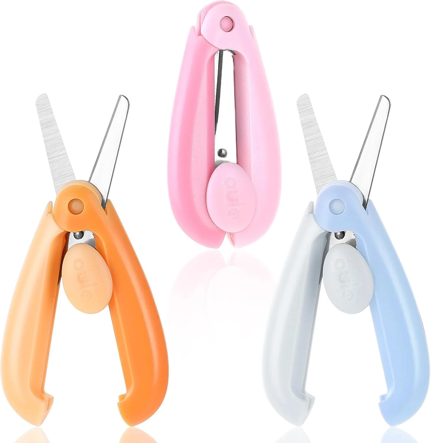 قیچی ایمنی کودک آزونه، 3 عددی، ست قیچی مینی کاردستی جمع شونده زیبا - ایده آل برای کودکان نوپا، اسکرپ بوک و برش کاغذ