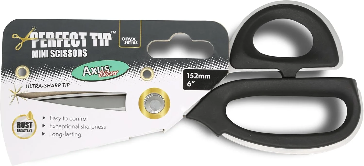 قیچی مینی نوک تیز آکسوس دکور، چند منظوره، سبک وزن، ابزار برش دقیق برای اشکال پیچیده با طول تیغه - 70 میلی متر قیچی مینی نوک تیز آکسوس دکور، چند منظوره، سبک وزن، ابزار برش دقیق برای اشکال پیچیده با طول تیغه - 70 میلی متر