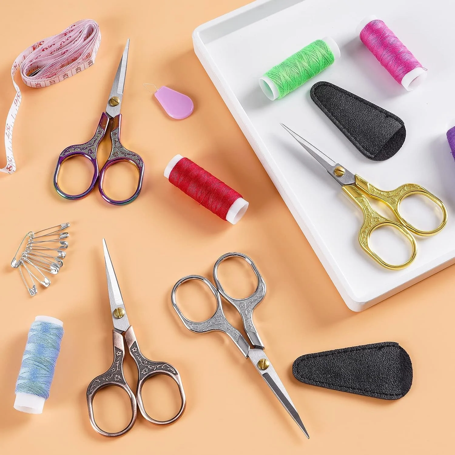 قیچی های گلدوزی دقیق آزونه، 5 اینچ، قیچی های قدیمی با تیغه فوق العاده تیز، قیچی های کوچک اسکاچ برای مصارف چند منظوره برای گلدوزی، خیاطی، کارهای هنری، صنایع دستی، استفاده روزانه DIY، 2 عددی قیچی های گلدوزی دقیق آزونه، 5 اینچ، قیچی های قدیمی با تیغه فوق العاده تیز، قیچی های کوچک اسکاچ برای مصارف چند منظوره برای گلدوزی، خیاطی، کارهای هنری، صنایع دستی، استفاده روزانه DIY، 2 عددی