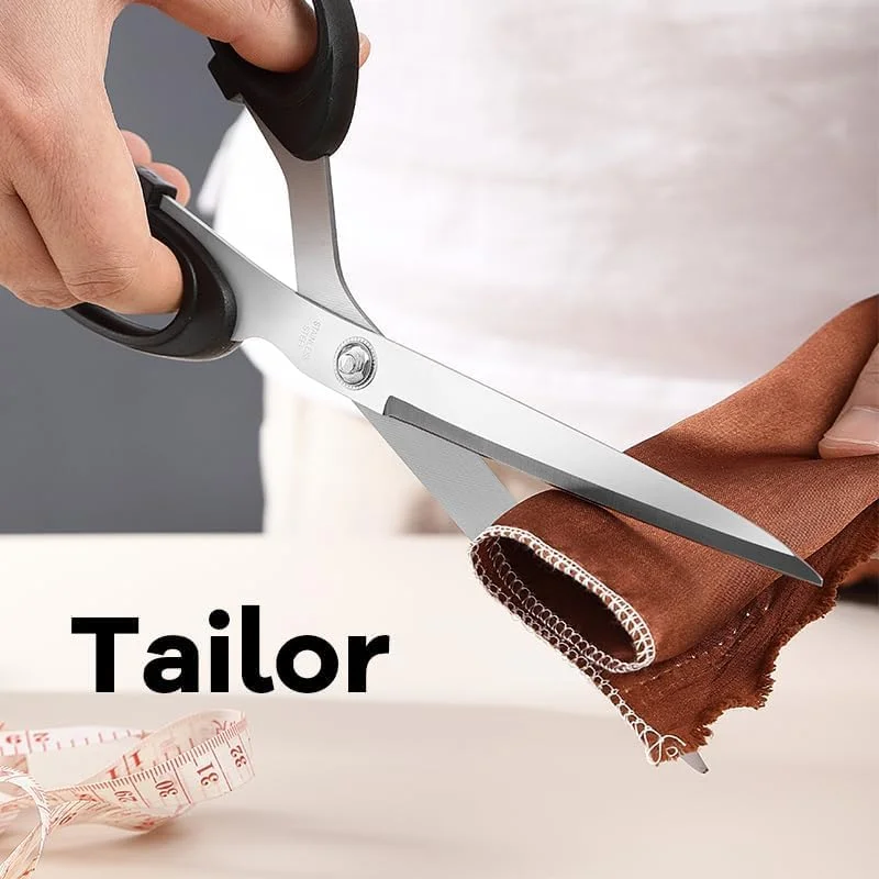 قیچی پارچه حرفه ای AXIYIBZI سایز 10 اینچ برای برش پارچه | قیچی پارچه ای سنگین برای برش چرم، قیچی خیاطی تیز صنعتی برای هنرمندان دفتر کار خانگی و خیاطان قیچی پارچه حرفه ای AXIYIBZI سایز 10 اینچ برای برش پارچه | قیچی پارچه ای سنگین برای برش چرم، قیچی خیاطی تیز صنعتی برای هنرمندان دفتر کار خانگی و خیاطان