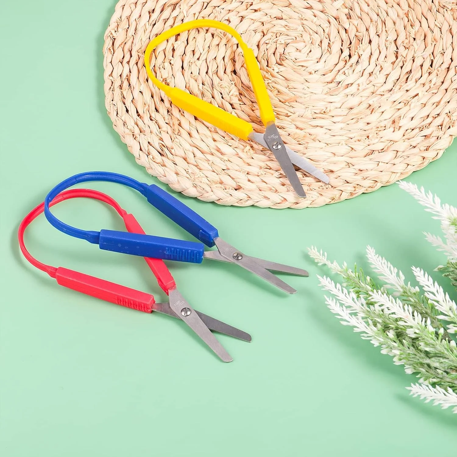 قیچی های حلقه ای AXIYIBZI، 3 عدد، قیچی های تطبیقی، قیچی های رنگارنگ با دسته های فشاری آسان بازشو، قیچی های حلقه ای هوشمند مدرسه ای برای بزرگسالان با نیازهای ویژه (زرد، قرمز، آبی) قیچی های حلقه ای AXIYIBZI، 3 عدد، قیچی های تطبیقی، قیچی های رنگارنگ با دسته های فشاری آسان بازشو، قیچی های حلقه ای هوشمند مدرسه ای برای بزرگسالان با نیازهای ویژه (زرد، قرمز، آبی)