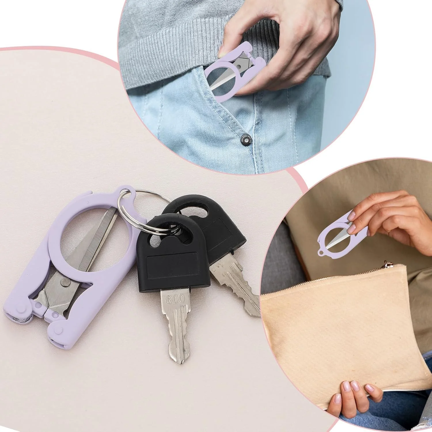 قیچی تاشو کوچک Azonee، قیچی استیل ضد زنگ با درپوش ایمنی، قیچی مسافرتی، برش کوچک برای برش، اسکرپ بوک، کاردستی، خیاطی، استفاده در خانه و مسافرت - 4 عدد قیچی تاشو کوچک Azonee، قیچی استیل ضد زنگ با درپوش ایمنی، قیچی مسافرتی، برش کوچک برای برش، اسکرپ بوک، کاردستی، خیاطی، استفاده در خانه و مسافرت - 4 عدد