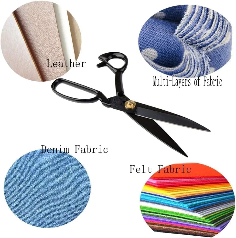 قیچی خیاطی 12 اینچی AWCA برای برش پارچه، مشکی، بسته 1 عددی قیچی خیاطی 12 اینچی AWCA برای برش پارچه، مشکی، بسته 1 عددی